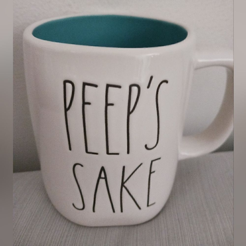 Rae Dunn Peep's Sake White Mug